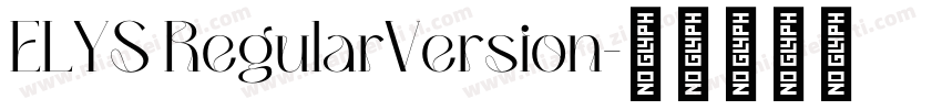 ELYS RegularVersion字体转换